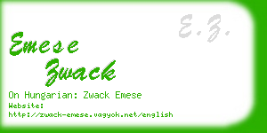 emese zwack business card